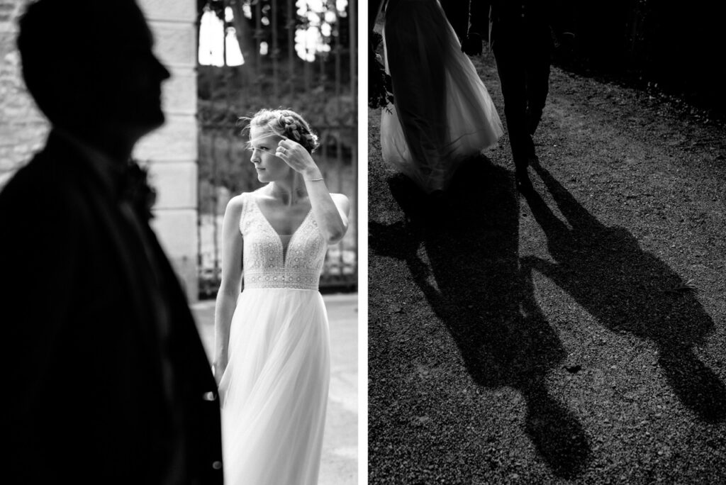 Wdding Photograph, Black and white and bride-groom shades